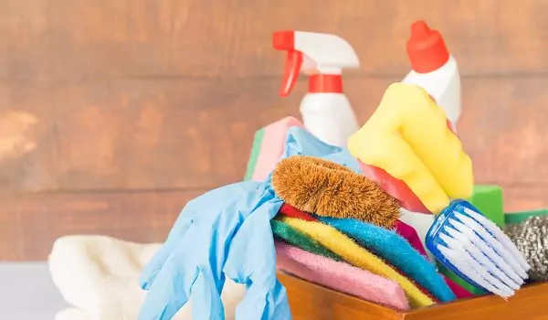 some cleaning products in a single frame