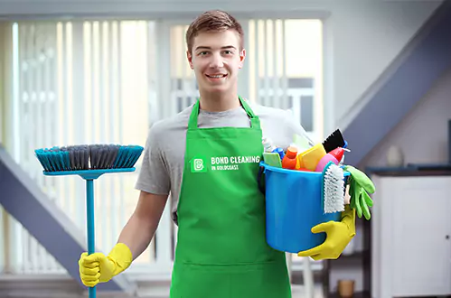 trained cleaner ready to offer high quality cleaning services