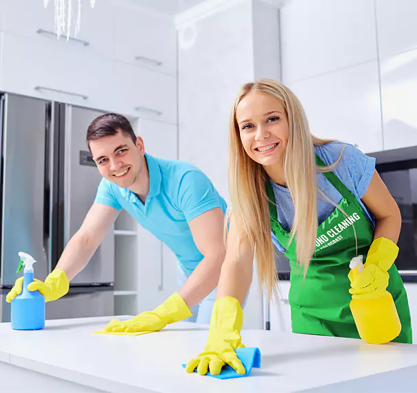 Insured and verified spring cleaning team for complete safety
